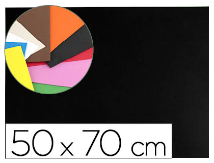 Goma EVA Liderpapel 50x70cm. 60g/m² espesor 1,5mm negro